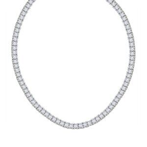 25.00Ct Lab Grown Diamond Tennis Necklace in 14k White Gold for $6686